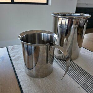 Stainless Steel Vase and Pitcher
